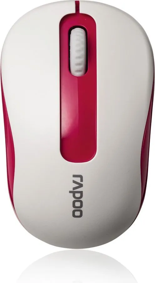 Maus Rapoo M10PLUS, wireless, USB, i bardhë dhe i kuq - 1
