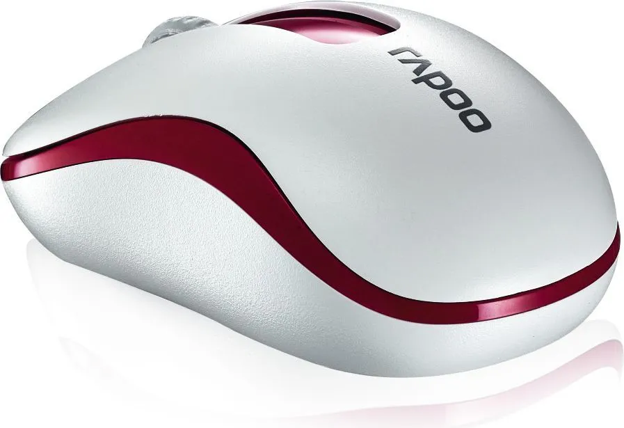 Maus Rapoo M10PLUS, wireless, USB, i bardhë dhe i kuq - 4