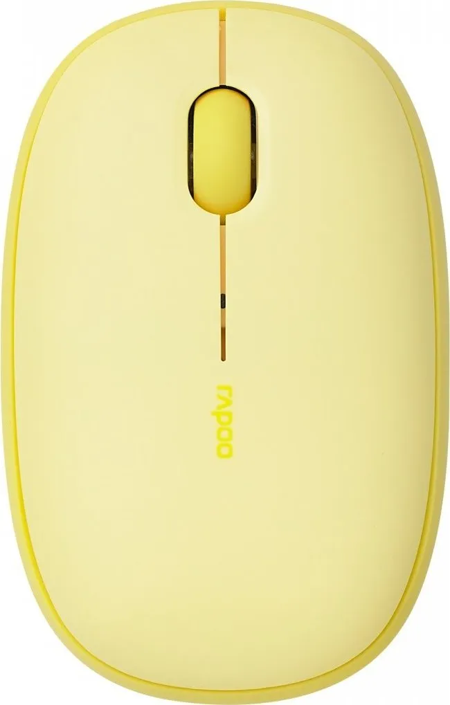 Maus Rapoo M660, wireless, Bluetooth, USB, i verdhë - 1