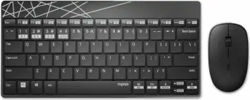 Set tastierë dhe maus RAPOO 8000M, wireless, i zi
