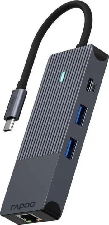 Dok USB C Rapoo UCM 2004, 7 porta, trup alumini, gri