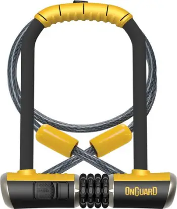 Dry i biçikletës me kod OnGuard Combo DT 8012C, 115 x 230 mm, i zi / i verdhë