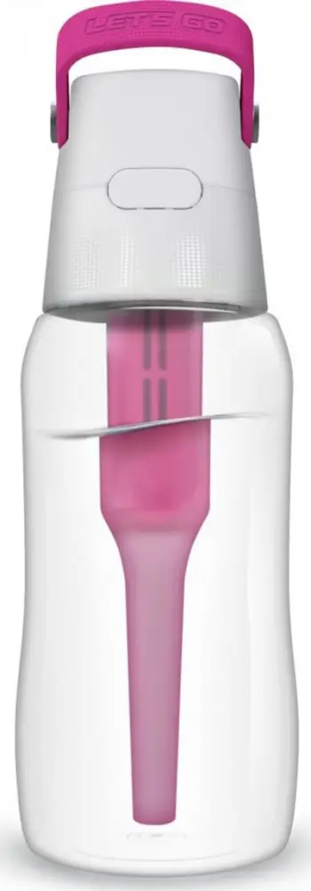 Shishe me filtër Dafi, 700ml, transparente/rozë