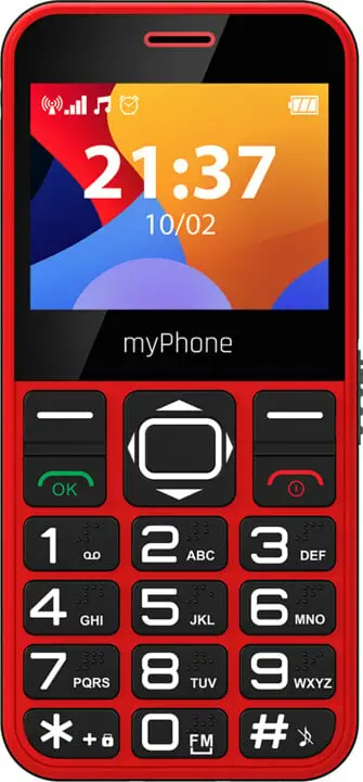 Celular myPhone HALO 3, i kuqe + mbajtëse
