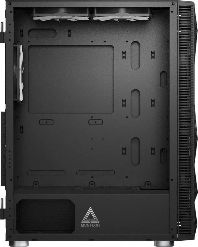 Kasë Montech X3 Mesh Mid Tower, RGB, Tempered Glass, e zezë - 2
