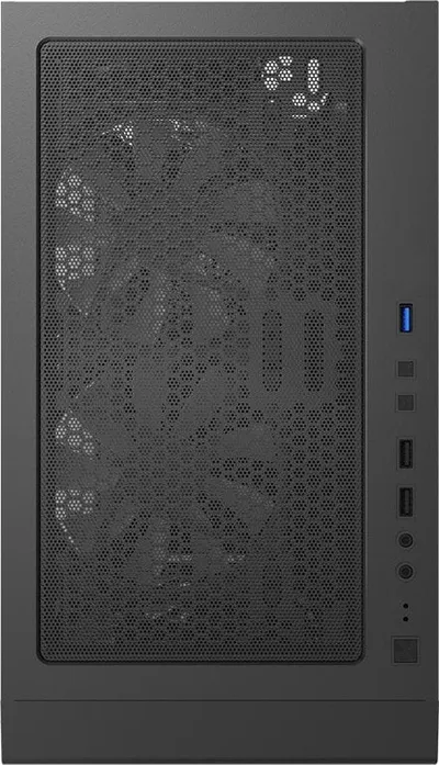 Kasë Montech X3 TG RGB, e zezë, Midi Tower - 4