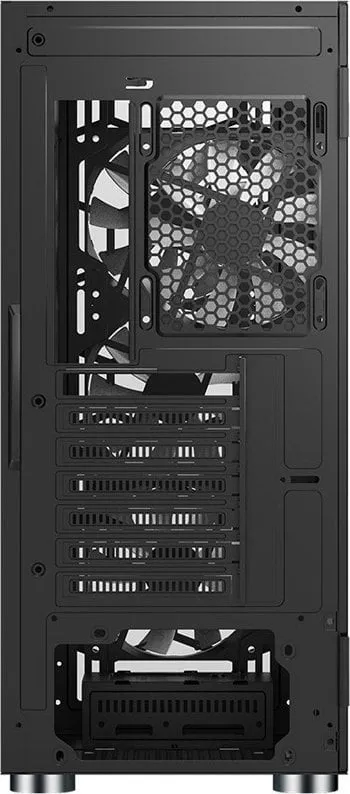Kasë Montech X3 TG RGB, e zezë, Midi Tower - 6