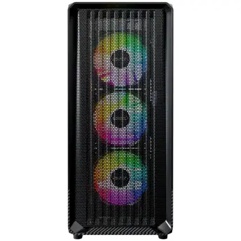 Kuti PC Montech X5, Mid Tower, 4 ventilatorë ARGB, e zezë