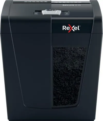Grirëse letrash Rexel Secure X10, P-4, e zezë - 1