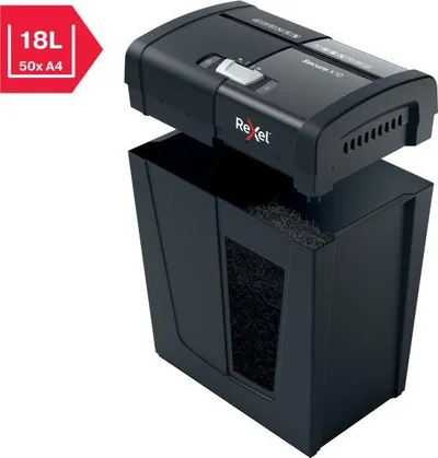 Grirëse letrash Rexel Secure X10, P-4, e zezë - 3