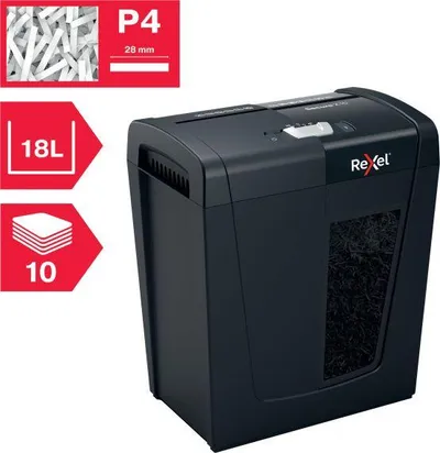 Grirëse letrash Rexel Secure X10, P-4, e zezë - 6