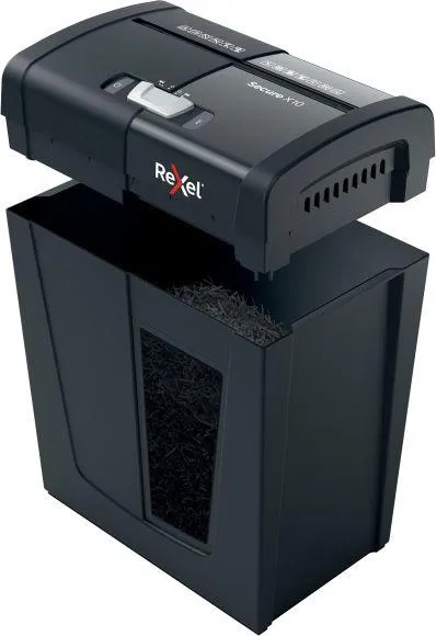 Grirëse letrash Rexel Secure X10, P-4, e zezë - 10