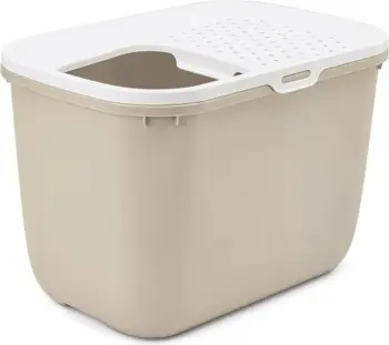 Kuti tualeti për mace Savic Hop-In, hyrje nga lart, plastike, beige