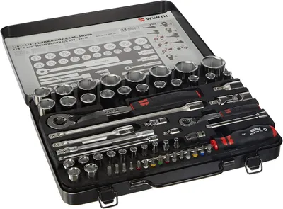 Set çelësa kokë arpioni Würth Zebra, 1/4-1/2", 59copë - 1