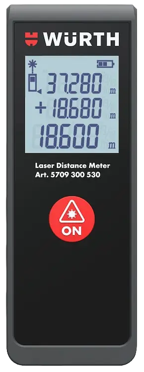 Metër laserike, Würth, LDM 30m