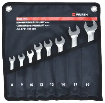 Set çelësash të kombinuar, Würth Redstripe, WS8-19, 8 copë