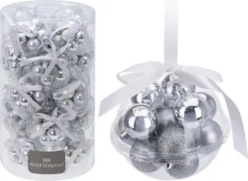 Toptha dekorativë Affek Design, set 12 copë, 3 cm, argjendtë