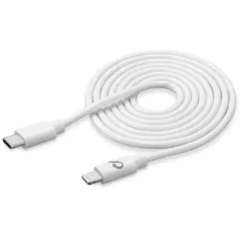 Kabllo Cellularline USB-C to Lightning, 2m, e bardhë