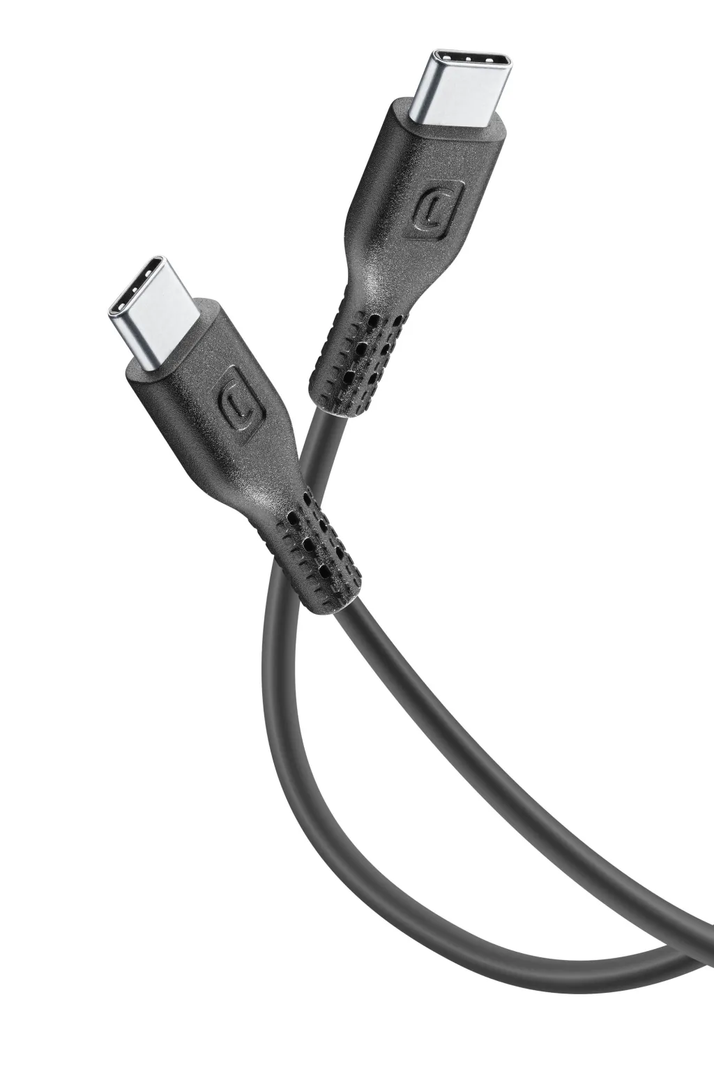 Kabllo Cellularline USBDATACUSBC-CK, Type-C/Type-C, 1..2m, e zezë - 1