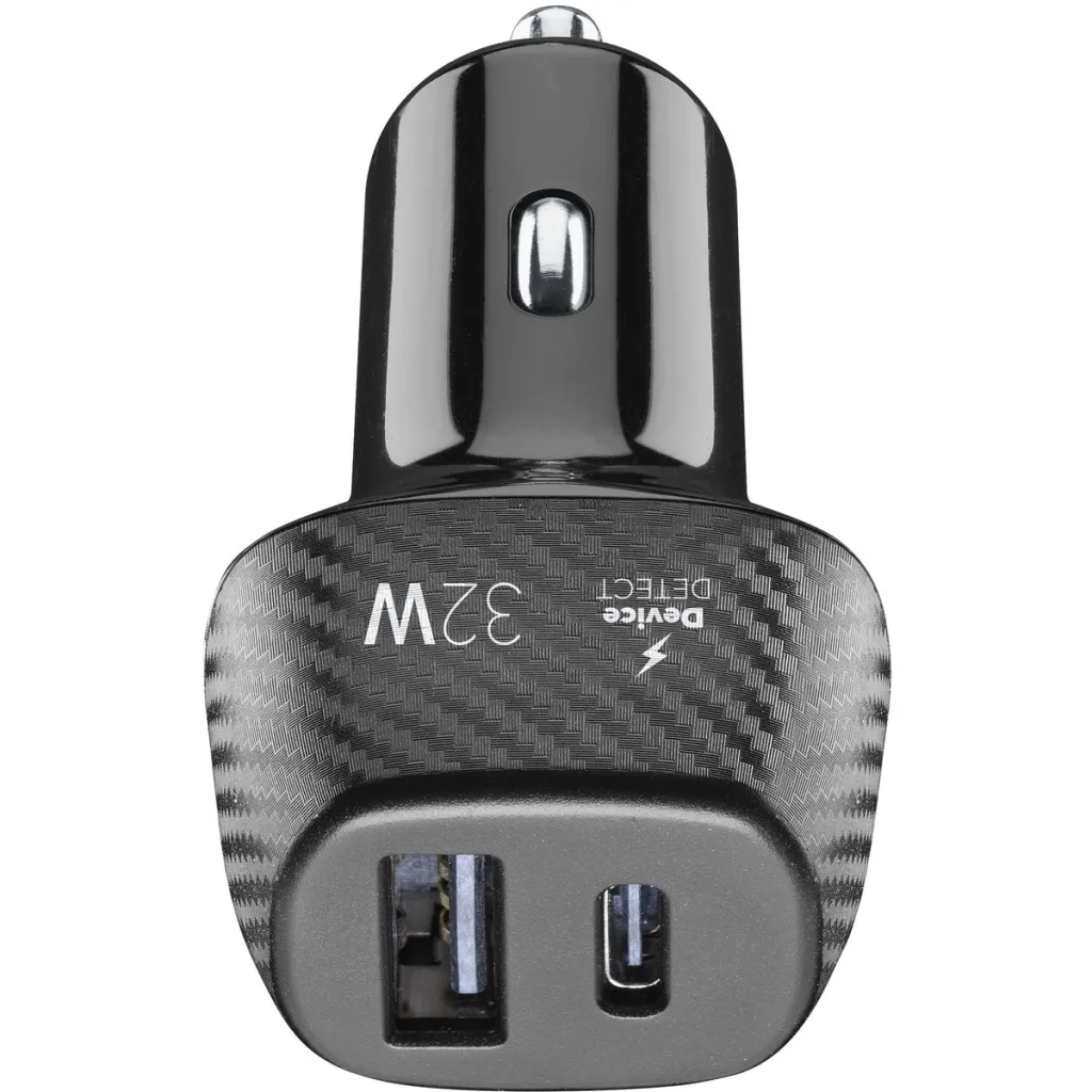Karikues për veturë Cellularline CBRUSB2PD32WK, 32W 2-PORTE, type-C/ USB-A i zi - 2