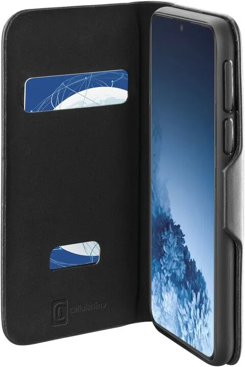 Mbështjellëse me kapak Cellularline për Samsung Galaxy S21, e zezë - 3