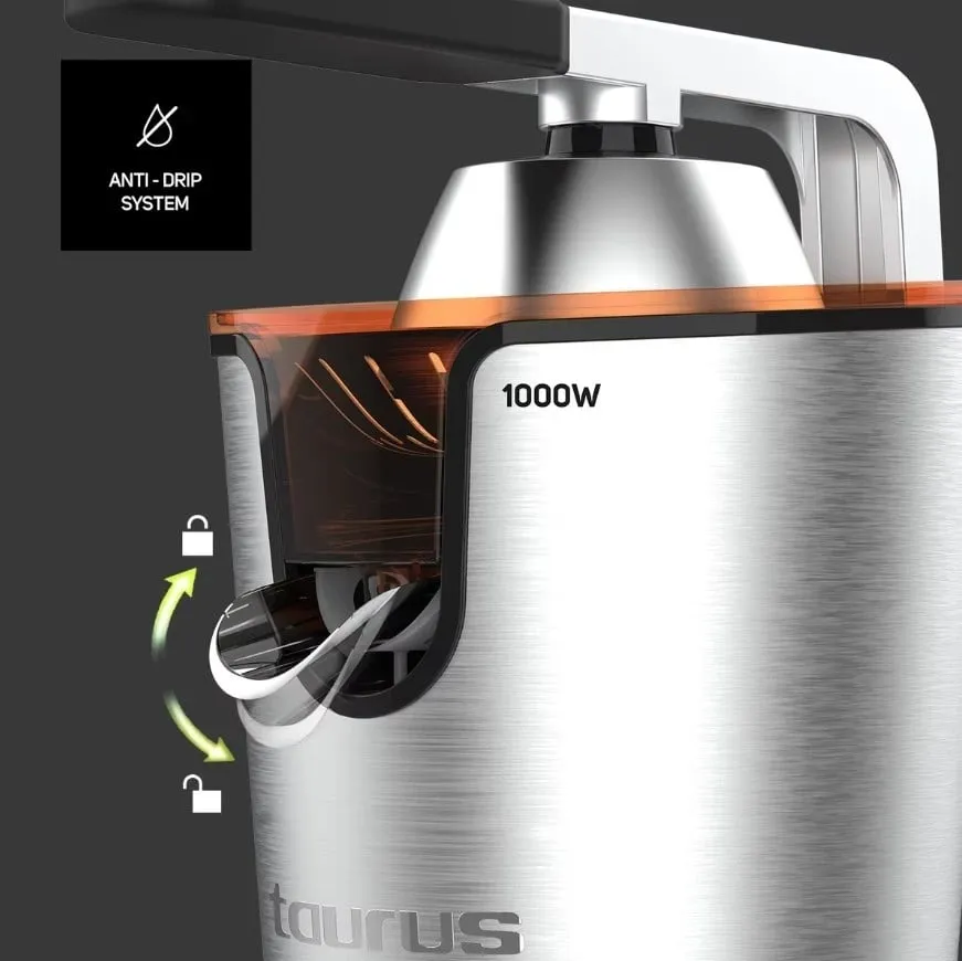 Shtypës Agrumesh Taurus Easy Press 1000 Legend, Ngjyrë e Zezë - 6