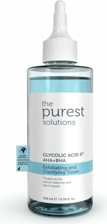 Tonik eksfoliues dhe pastrues - The Purest Solutions Acidi glikolik %5 AHA+BHA, 200 ml
