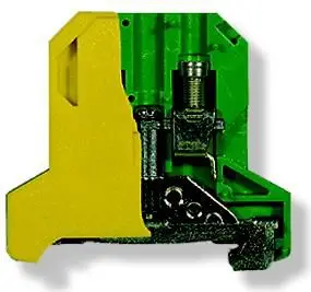 Bllok terminal Simet, 6 x 51 mm, 500 V, i gjelbër / i verdhë