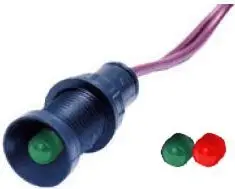 Llambë sinjalizuese Simet, 5MM, 12-24V AC / DC, e kuqe / e gjelbër
