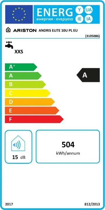 Bojler Ariston Andris Elite 10U, 10L, 2kW, i bardhë - 4