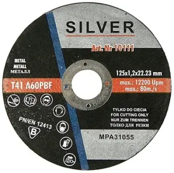 Disk për prerjen e metalit Silver 125 x 1.6 x 22.2mm