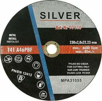 Disk prerës për metal Silver EX10128, 230 x 1.9 x 22.2mm, i zi