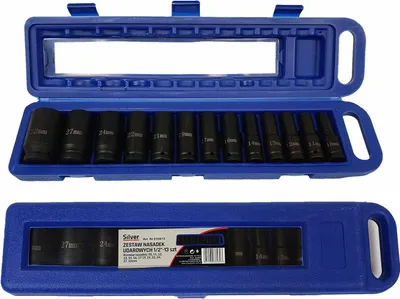 Set çelësash Silver LONG IMPACT, 1/2", 13 copë - 1