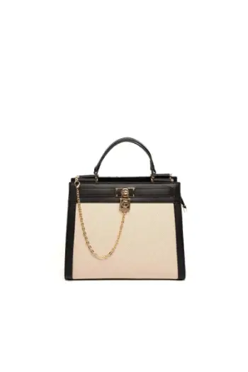 Çantë dore Silver&Polo, krem/zezë
