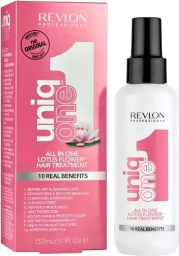 Spray trajtimi për flokë Revlon Professional UniqOne All In One Lotus Flower për femra, 150ml