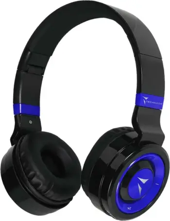 Kufje wireless Techmade BT+ mikrofon, blu