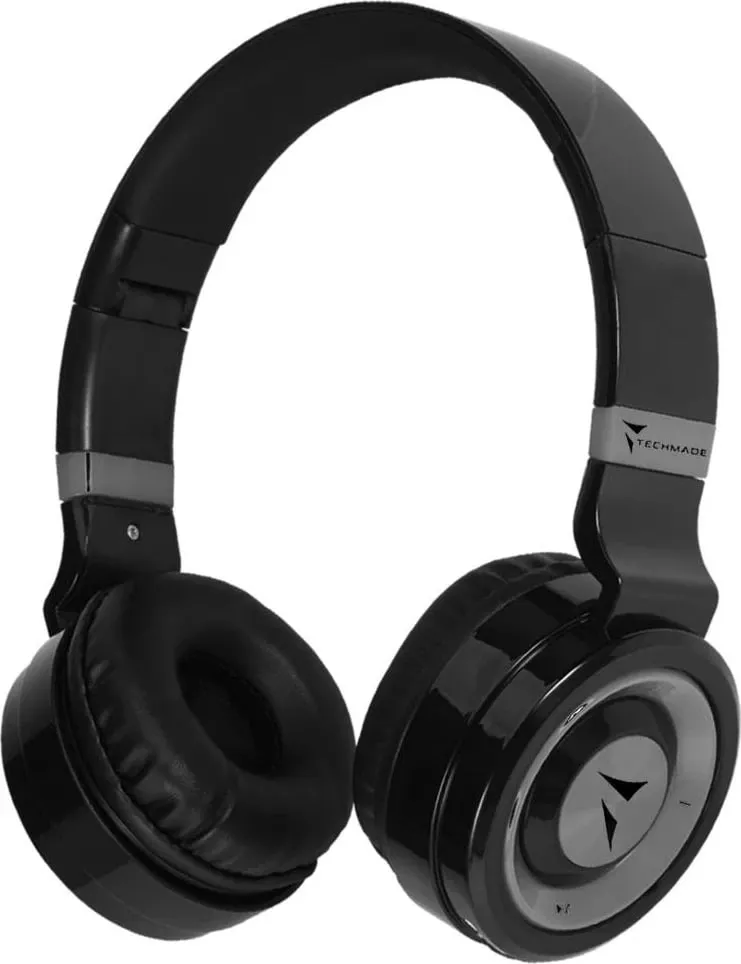 Kufje Techmade Wireless BT+ Mikrofon, Gri - 1