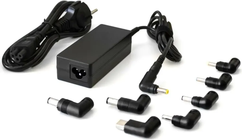 Adapter universal Techmade për laptop 65W, ngjyrë e zezë - 1