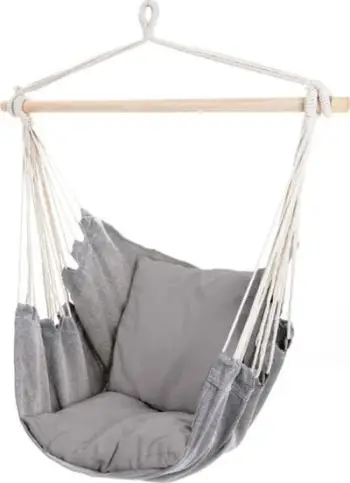 Karrige varëse Volteno Brazilian Boho Chair Haiti VO2810, 100x100cm, tekstil pambuku, ngjyrë natyrale