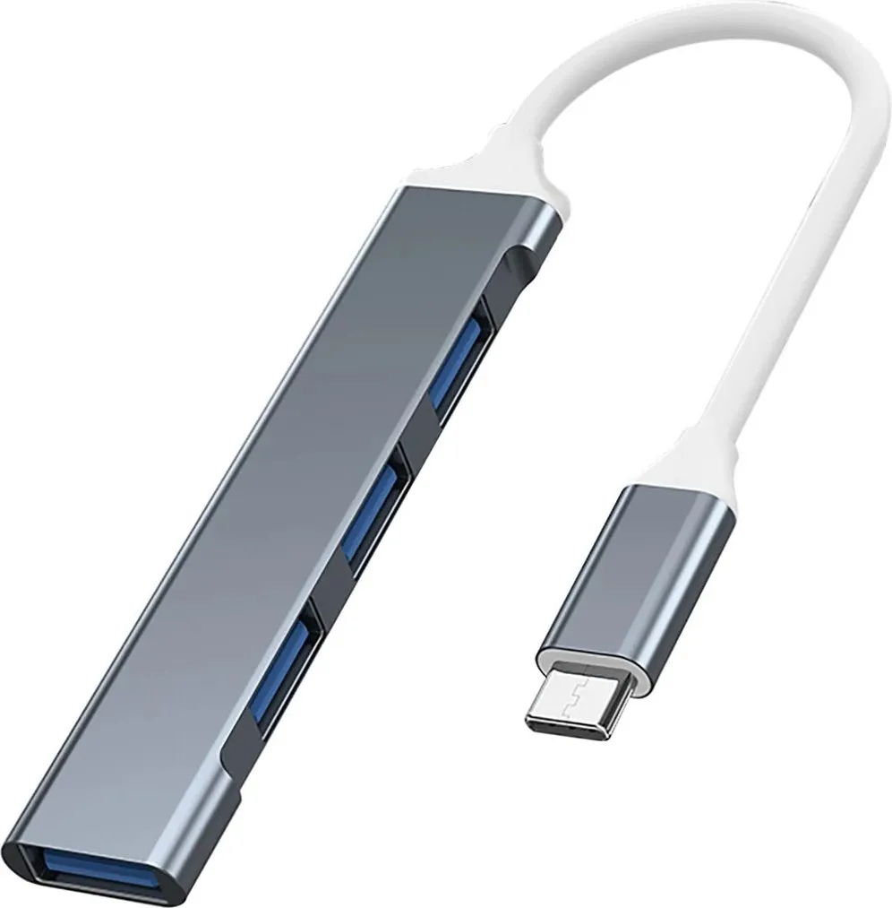 USB Hub USB-C Vakoss TC-4125X, 1xUSB 3.0, 3xUSB 2.0, i argjendtë - 3