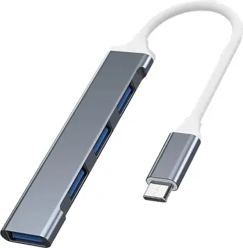 USB Hub USB-C Vakoss TC-4125X, 1xUSB 3.0, 3xUSB 2.0, i argjendtë