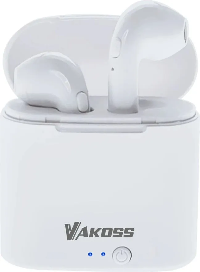 Dëgjuese Vakoss SK-832BW, Wireless, të bardha - 1