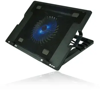 Ftohës për laptop Vakoss LF-1860AL, 1 ventilator 130 mm 1500 RPM, USB-hub 1 USB 3.0, 370 × 265 × 63 mm, i zi