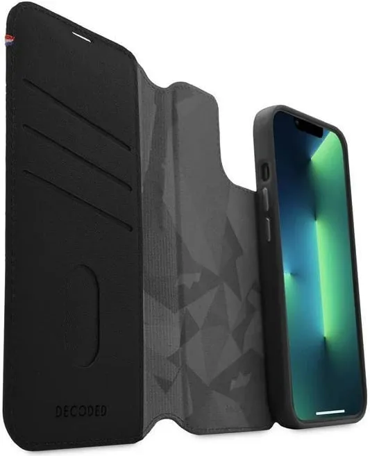 Mbështjellës Decoded Detachable Wallet për iPhone 14 Plus, lëkurë, MagSafe, i zi - 3