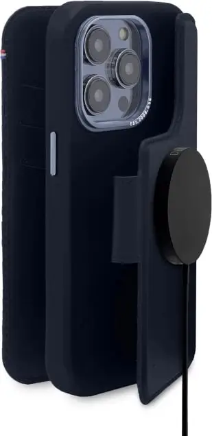 Mbulesë lëkure Elmarc për iPhone 14 Pro Max, kompatibile me MagSafe, navy