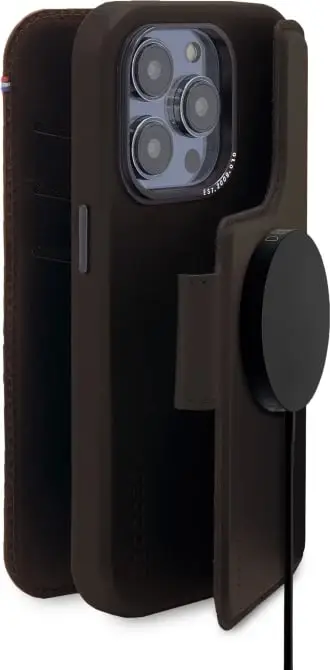 Mbështjellës Decoded Detachable Wallet për iPhone 14 Pro, lëkurë, MagSafe, Kafe