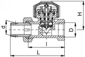 Valvulë Valvex Straight, 1/2" - 2