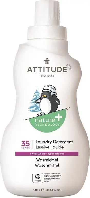 Detergjent i lëngshëm për rroba bebe Attitude Sweet Lullaby, 35 larje, 1050 ml