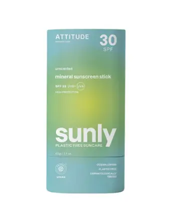 Krem mbrojtës ndaj diellit Attitude Mineral Sunscreen Stick SPF 30 Sunly, 60 g