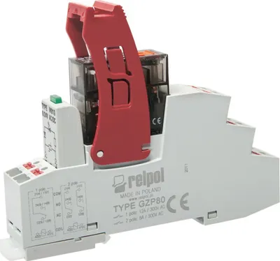 Rele ndërfaqeje Relpol PI84P-230AC-M93G-PS-2012, 2P 8A, 230V AC - 1
